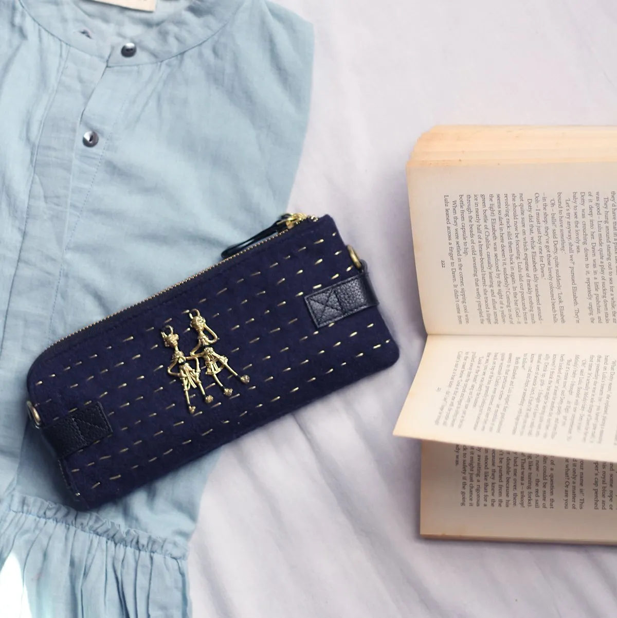 "Jodi" SLING WALLET - Blue