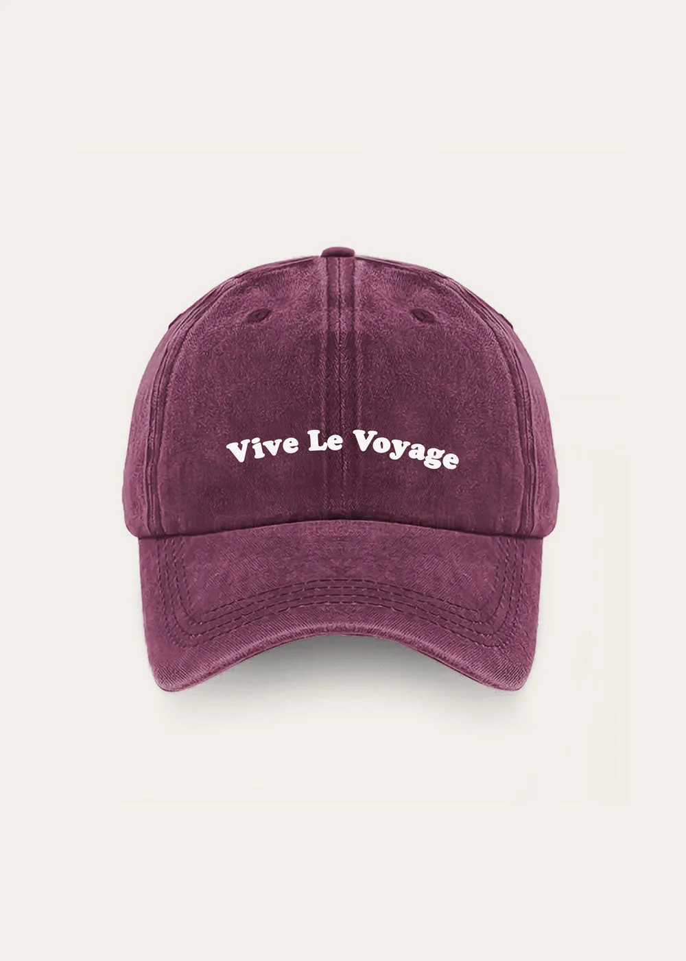 "Vive Le Voyage" Cap – Vintage Red