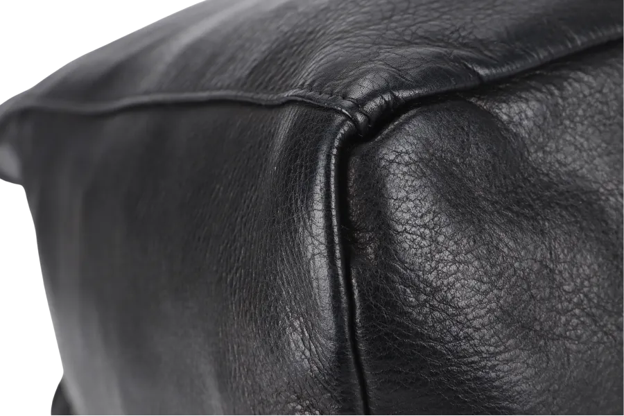 RABEANCO SHOULDER BAG BLACK LEATHER GOLD HARDWARE WITH DUST COVER