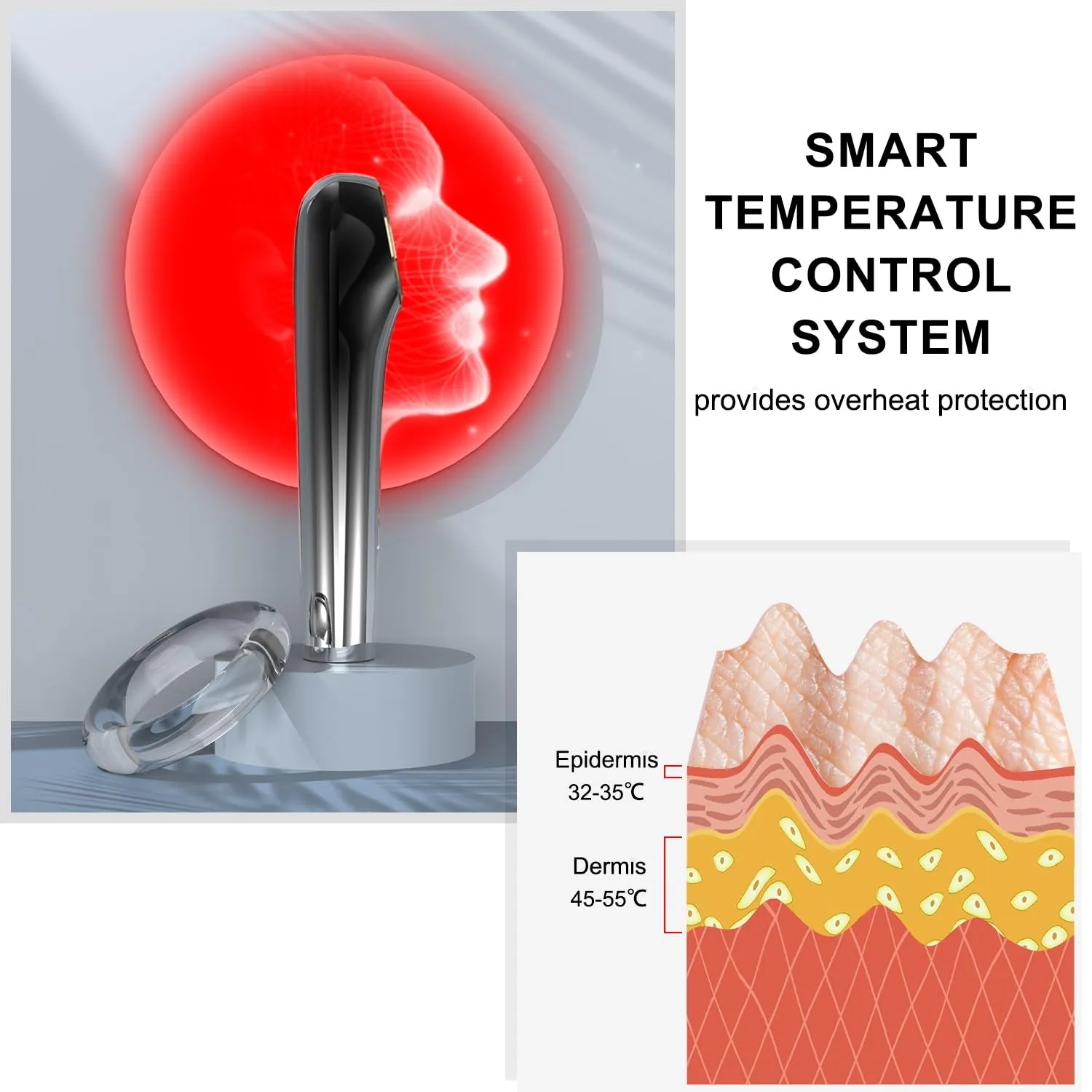 Radio Frequency Skin Tightening Facial Machine - Anti-Aging Skincare Device Face Massager Facial Toning Lifting Firming W/Light Therapy Microcurrent, Beauty