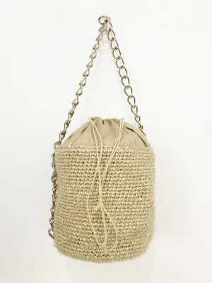 Raffia Bucket Bag