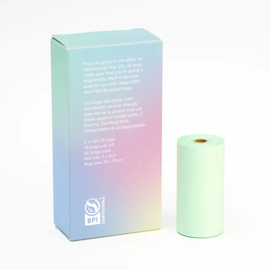 Rainbow Boxed Biodegradable Poop Bags