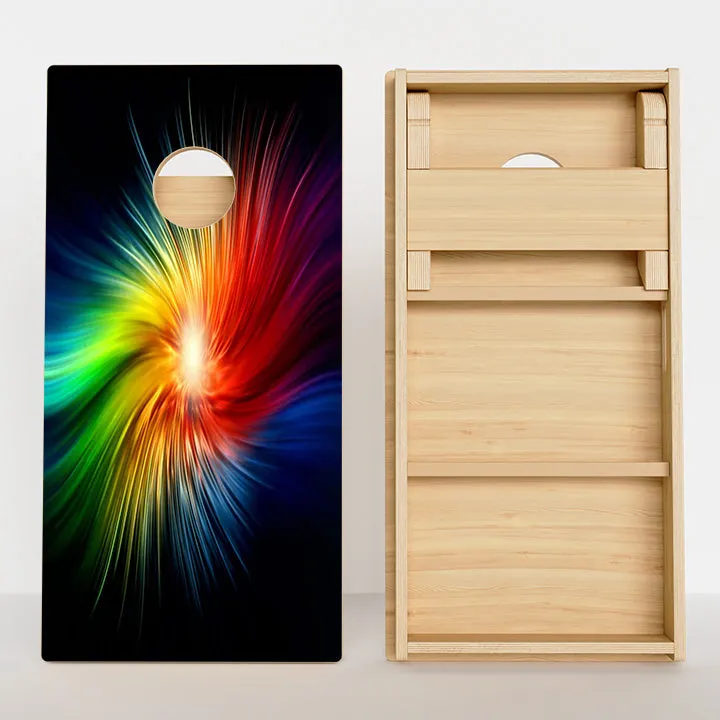 Rainbow Swirl Professional Cornhole Boards