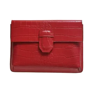 Reclaimed Leather Pouch - Storm Sky Blue