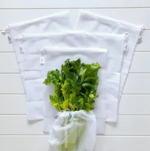 Recycled Reusable Eco Friendly Produce Bags 6 Pack