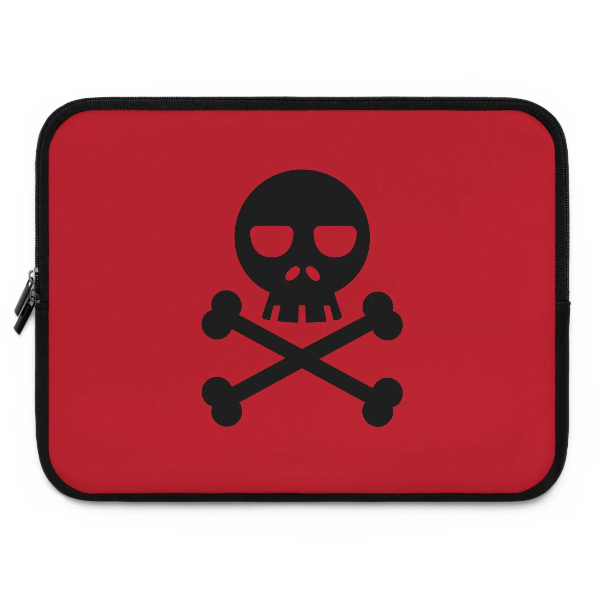 Red Skull and Crossbones Laptop Case, Punk laptop sleeve