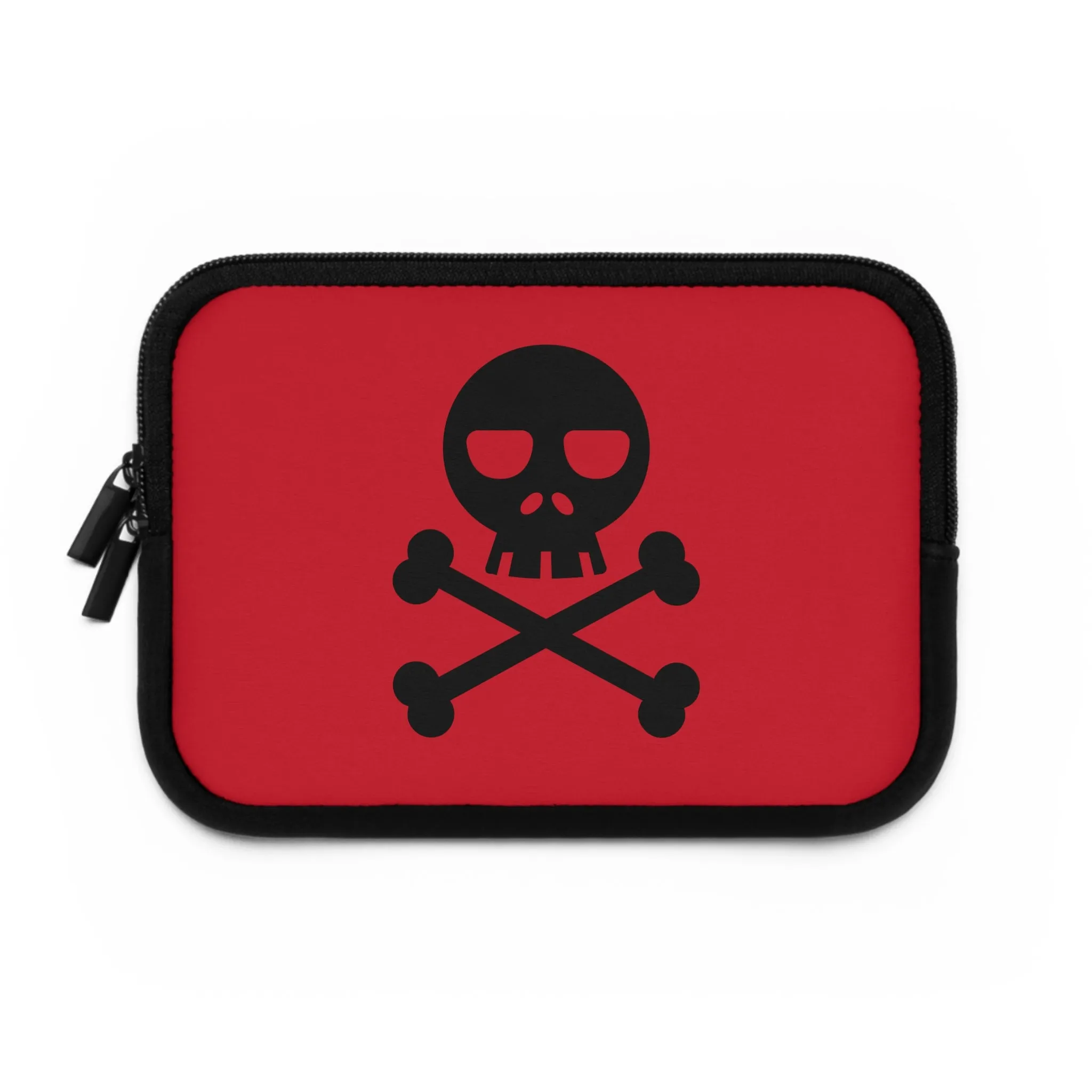 Red Skull and Crossbones Laptop Case, Punk laptop sleeve