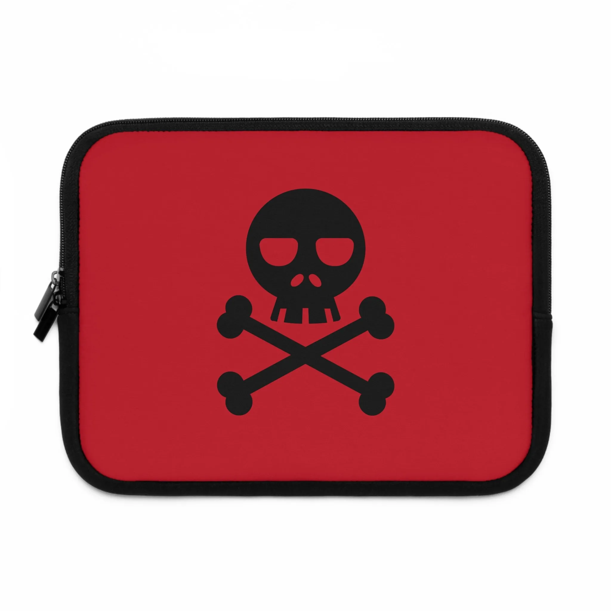 Red Skull and Crossbones Laptop Case, Punk laptop sleeve