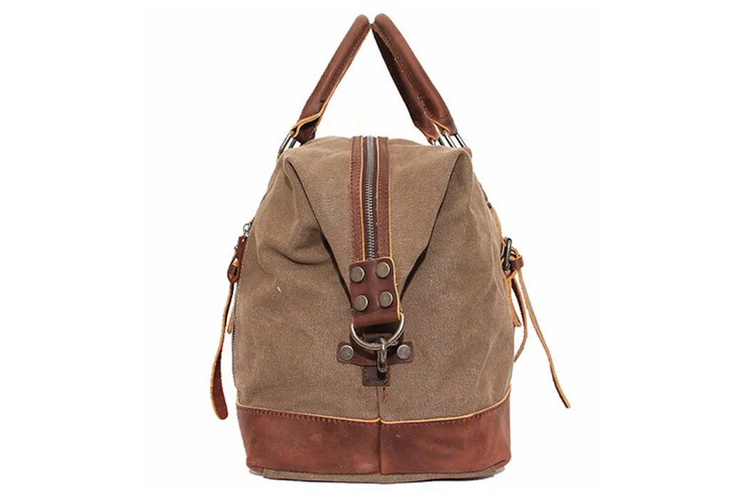 RockCow Canvas Duffle Bag, Mens Travel Bag, Gym Bags for Men