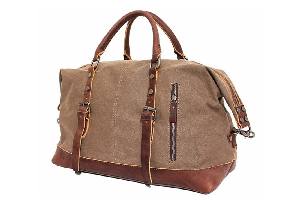 RockCow Canvas Duffle Bag, Mens Travel Bag, Gym Bags for Men