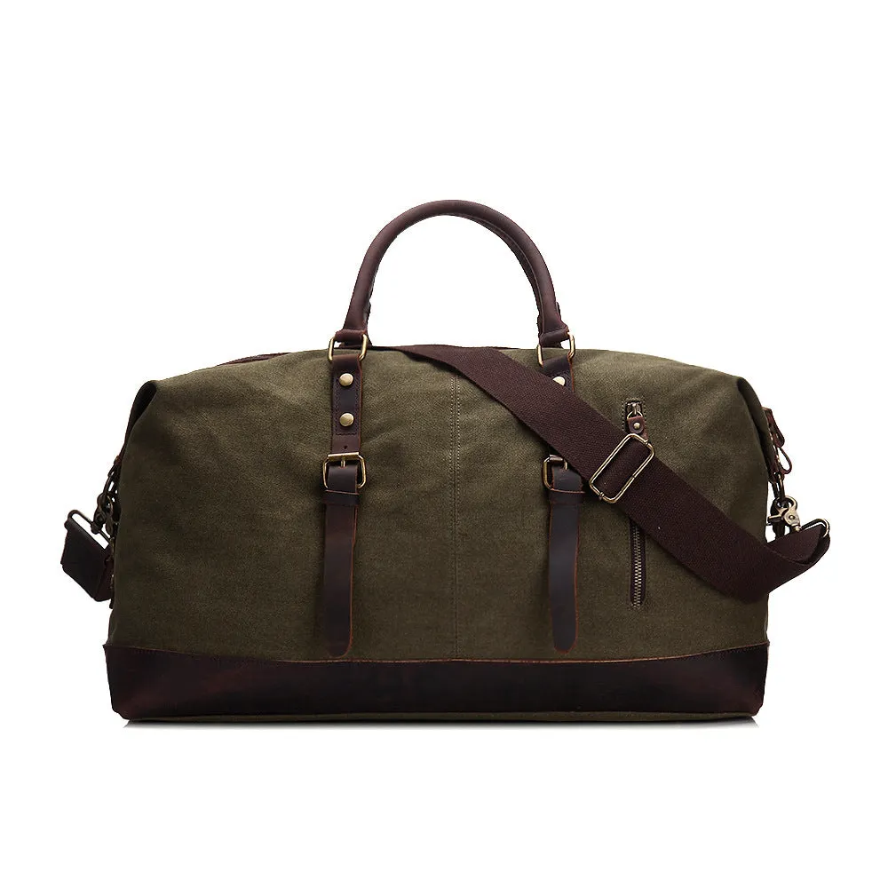 RockCow Canvas Duffle Bag, Mens Travel Bag, Gym Bags for Men