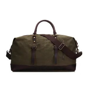 RockCow Canvas with Leather Duffle Bag, Travel Bags for Men