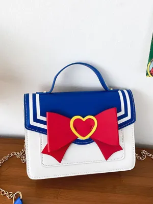 Royal Blue Lolita Bag PU Leather Bows PU Leather Cross-body Bag Lolita Accessories
