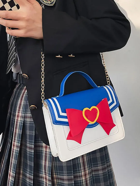 Royal Blue Lolita Bag PU Leather Bows PU Leather Cross-body Bag Lolita Accessories