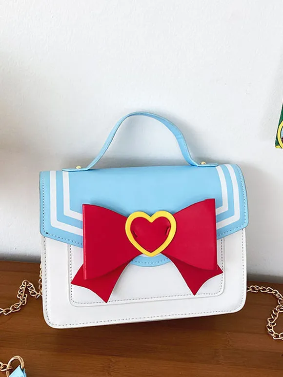 Royal Blue Lolita Bag PU Leather Bows PU Leather Cross-body Bag Lolita Accessories
