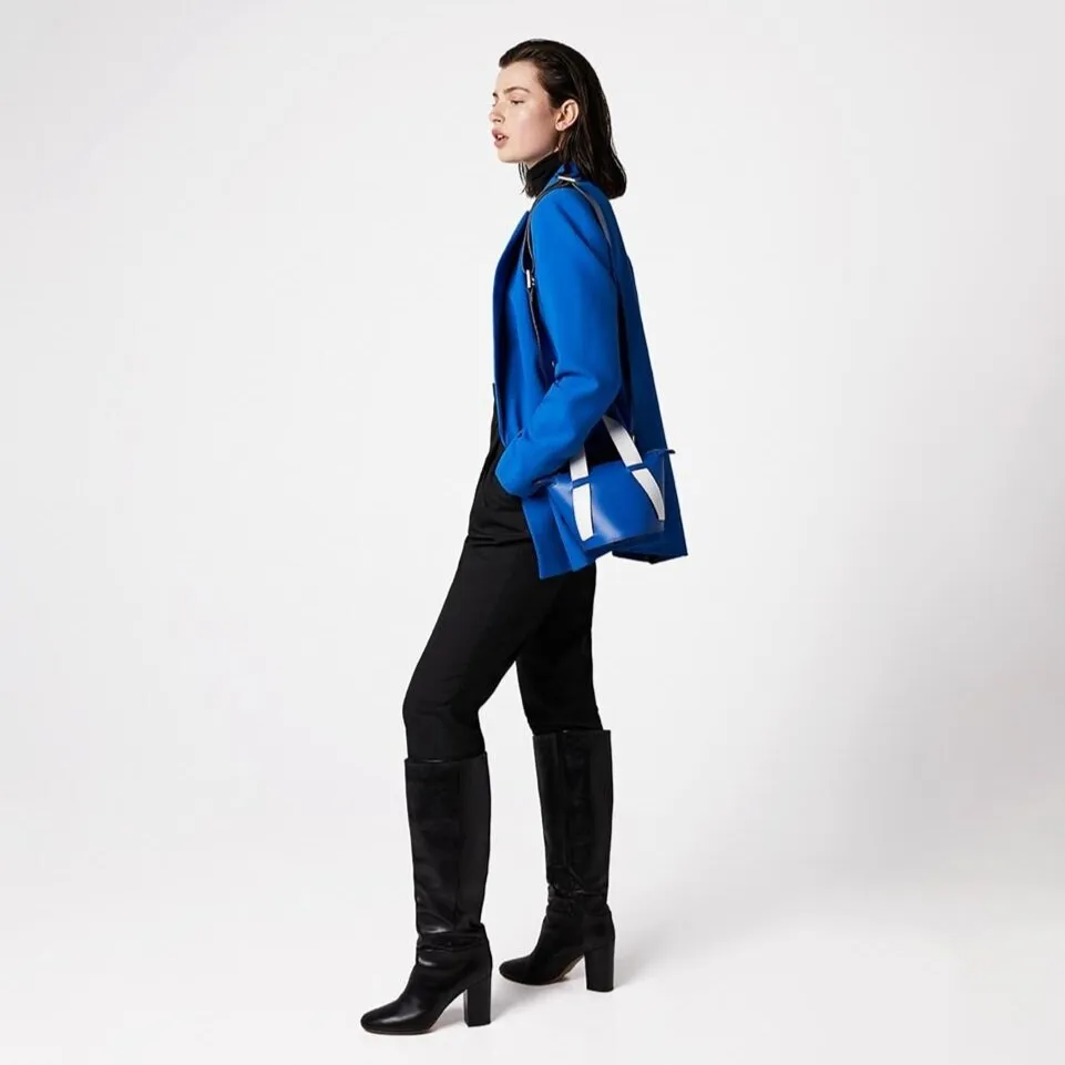 Royal Blue   White | Bucket Bag