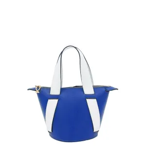 Royal Blue   White | Bucket Bag