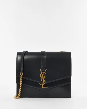 Saint Laurent Black Smooth Calfskin Leather Medium Sulpice Shoulder Bag
