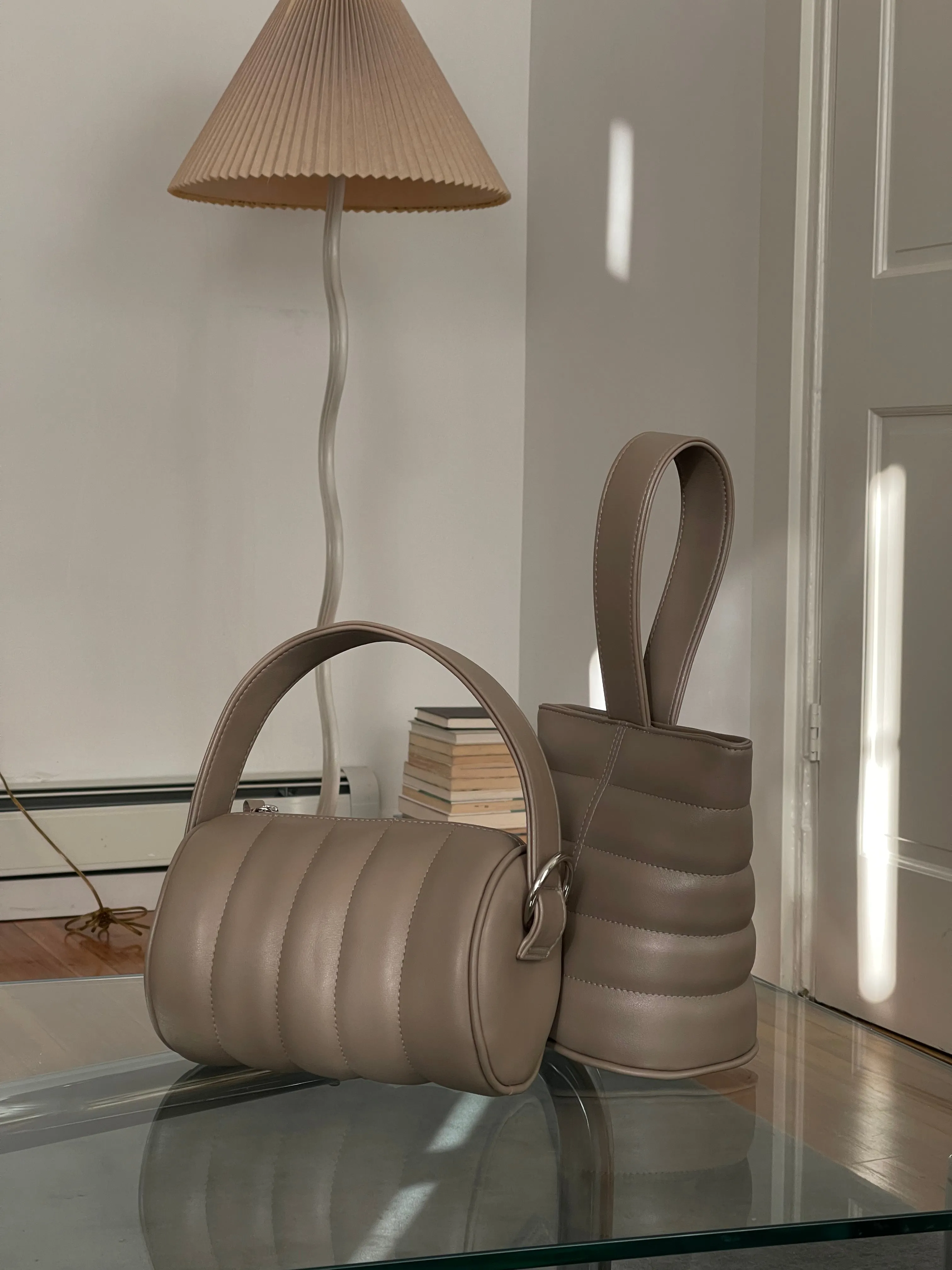 Sample Quilted Mini Bucket Bag • Elephant