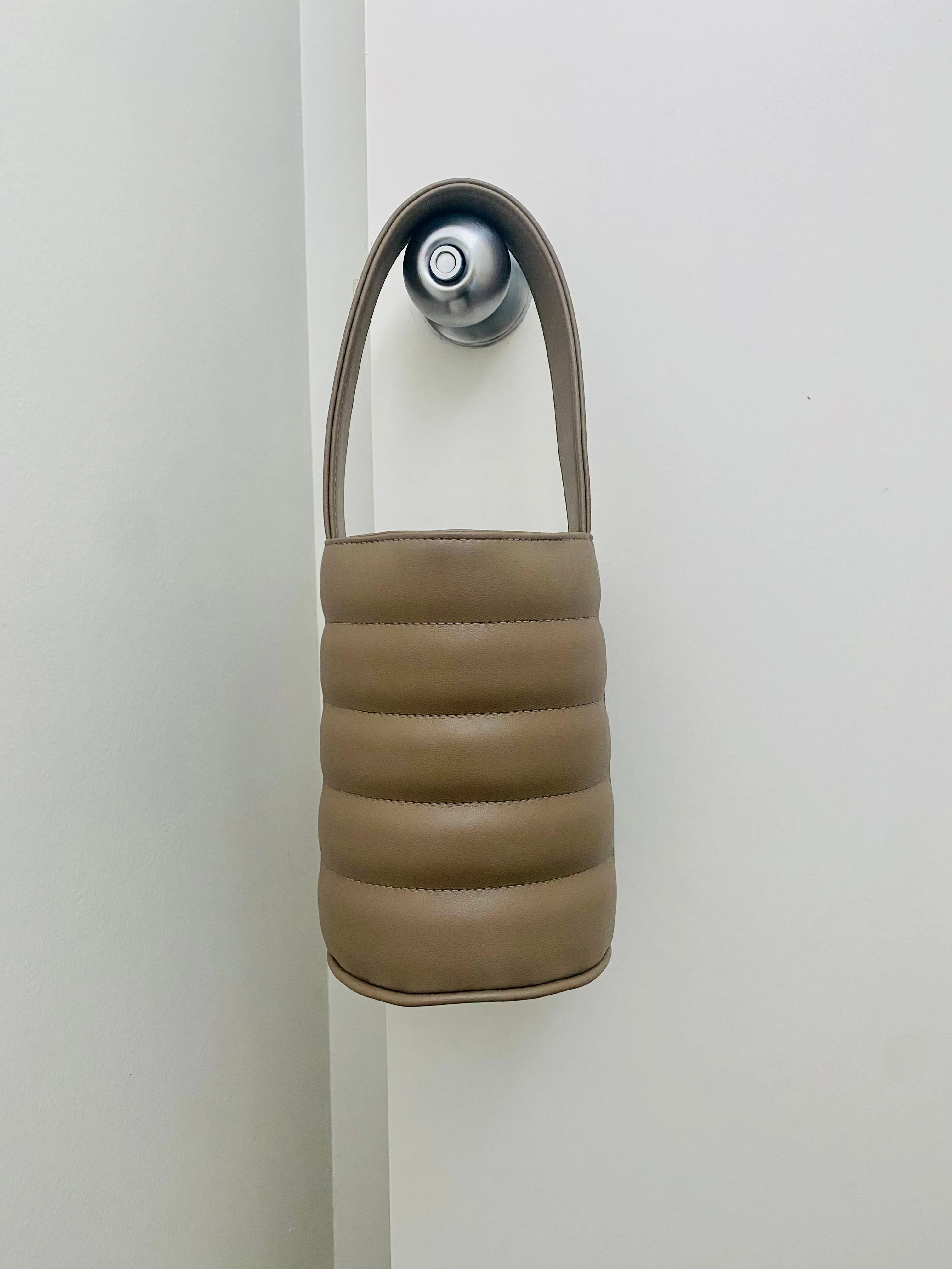 Sample Quilted Mini Bucket Bag • Elephant
