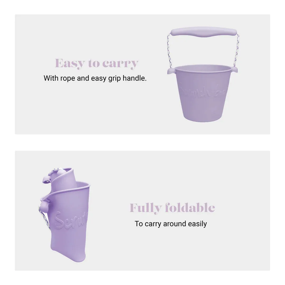 Scrunch Silicone Bucket Light Purple - Roll it, Fold it, Scrunch it!