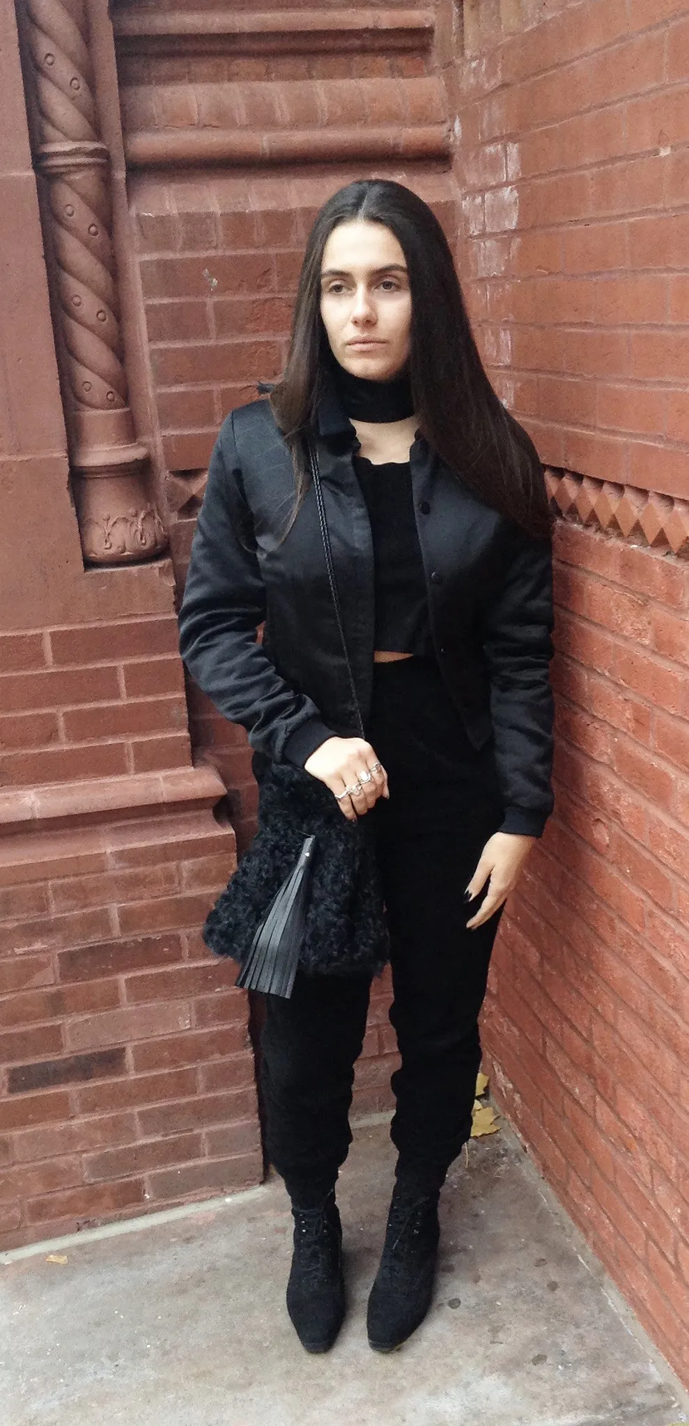 Shearling Curl Bullet Bag