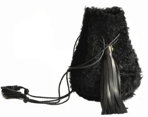 Shearling Curl Bullet Bag