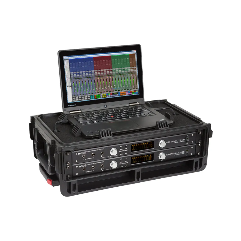 SKB 1SKB-ISF2U Injection Molded 2U Studio Flyer Rack Case