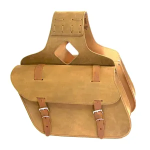 Slanted Saddlebag- Plain Brown