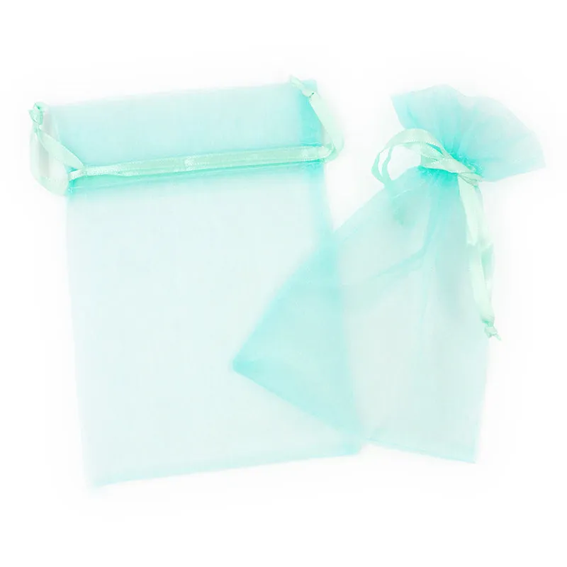 SMALL ORGANZA BAG MINT 17CMX12.5CM 5PC