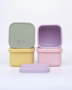 Small Square Silicone Lunchbox – Compact, Leak-Proof & Eco-Friendly (450ml)