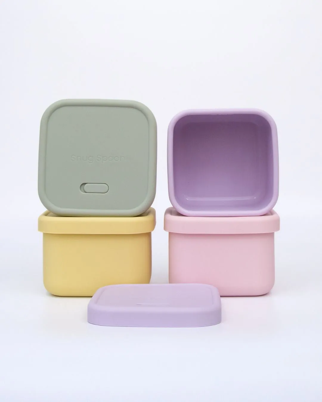 Small Square Silicone Lunchbox – Compact, Leak-Proof & Eco-Friendly (450ml)