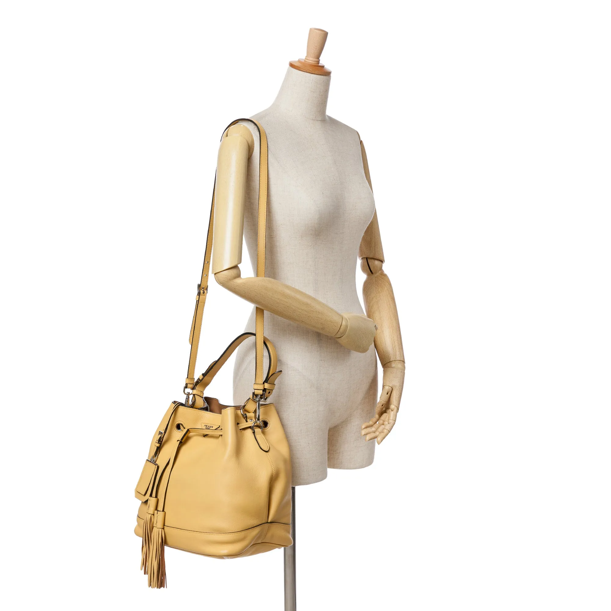 Soft Calf Convertible Drawstring Bucket Bag