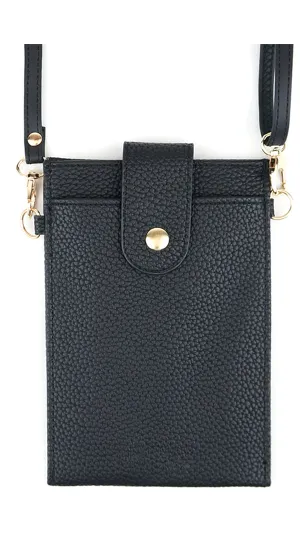 SOLID WALLET & PHONE CROSSBODY BAG