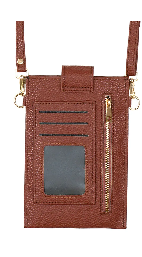 SOLID WALLET & PHONE CROSSBODY BAG