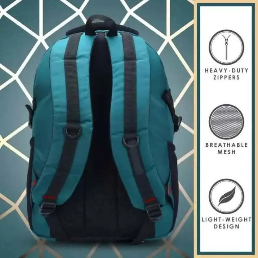 Spacy Unisex Laptop Backpack | 35L | Blue | Rain Cover