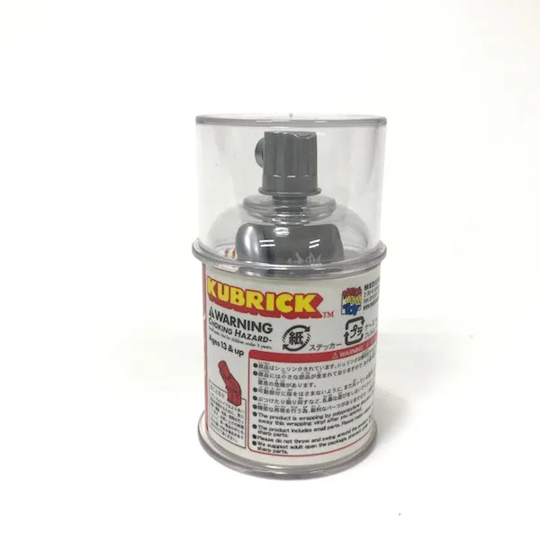 Stash x Medicom Toy Vintage Spray Can 100% Kubrick Figure Silver