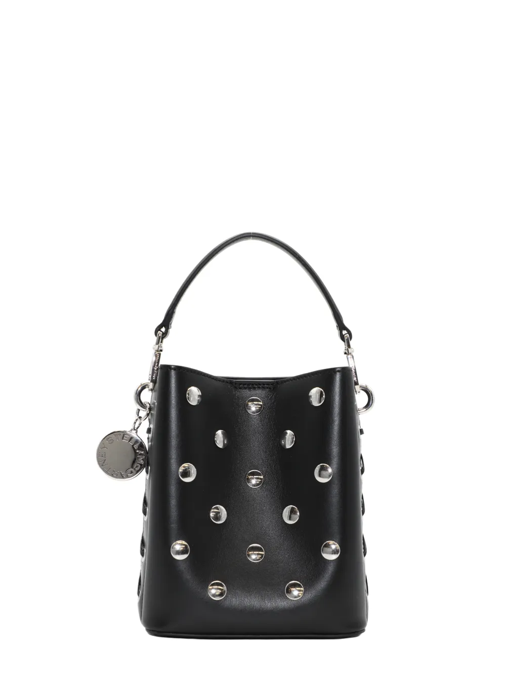 Stella McCartney All-Over Studded Alter Mat Bucket Bag in Black