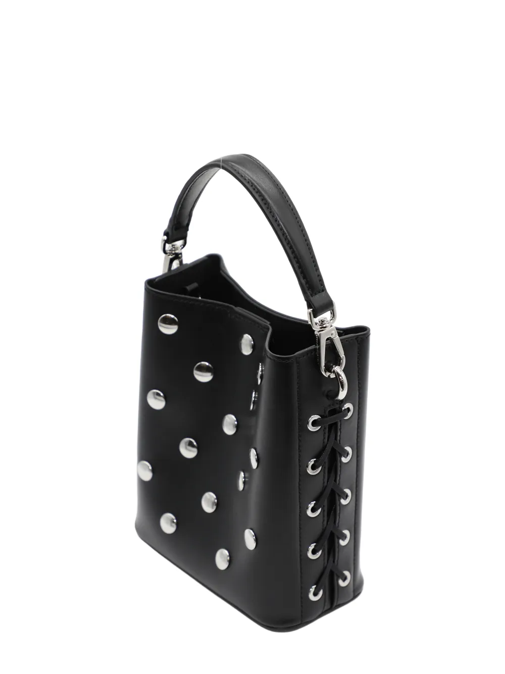 Stella McCartney All-Over Studded Alter Mat Bucket Bag in Black