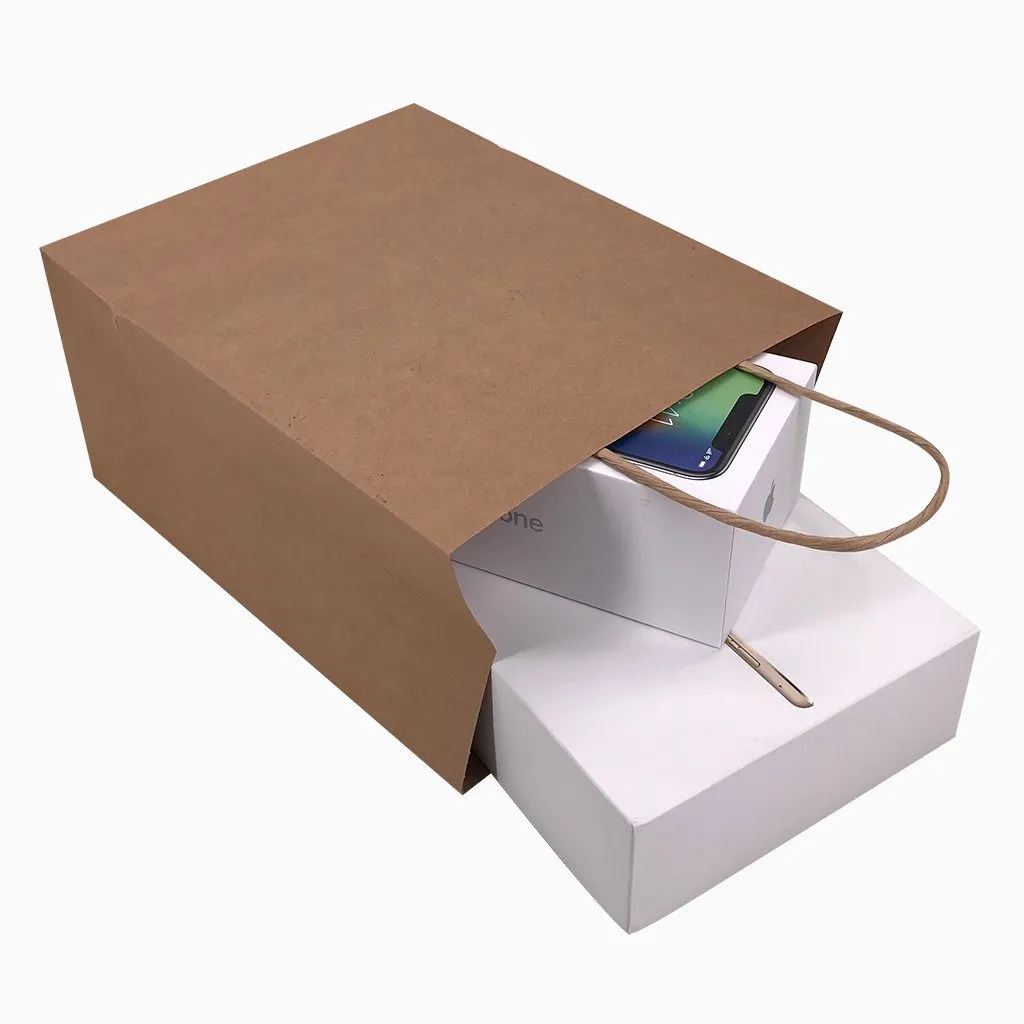 Stock Kraft Paper Carry Bag-Medium(SKP-06T)