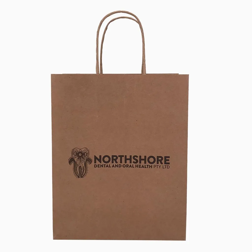 Stock Kraft Paper Carry Bag-Medium(SKP-06T)
