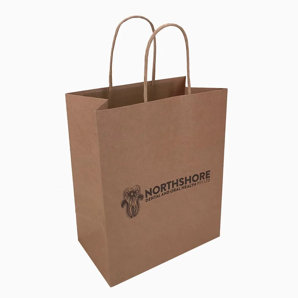Stock Kraft Paper Carry Bag-Medium(SKP-06T)