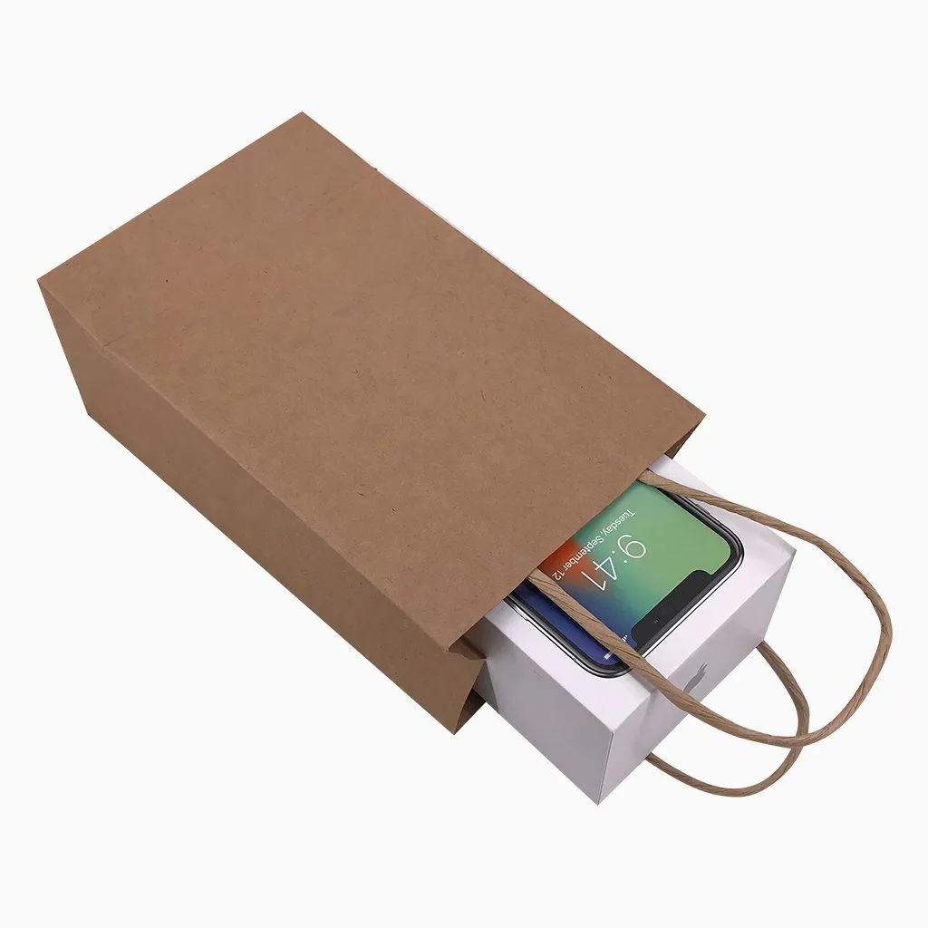 Stock Kraft Paper Carry Bag-Small(SKP-05T)