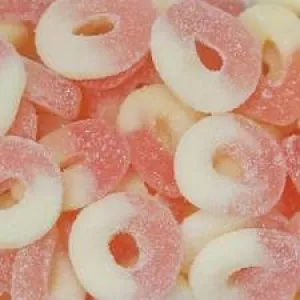 Strawberry-Banana Gummi Rings 4.5LBS