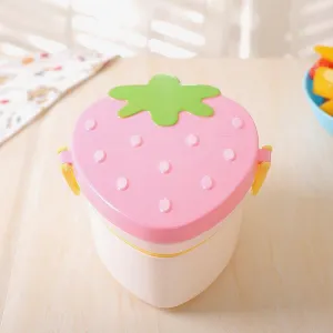 Strawberry Lunch Box For Children By BEF Food Fruit Storage Container Portable Bento Box Anti Leakage Picnic Container
