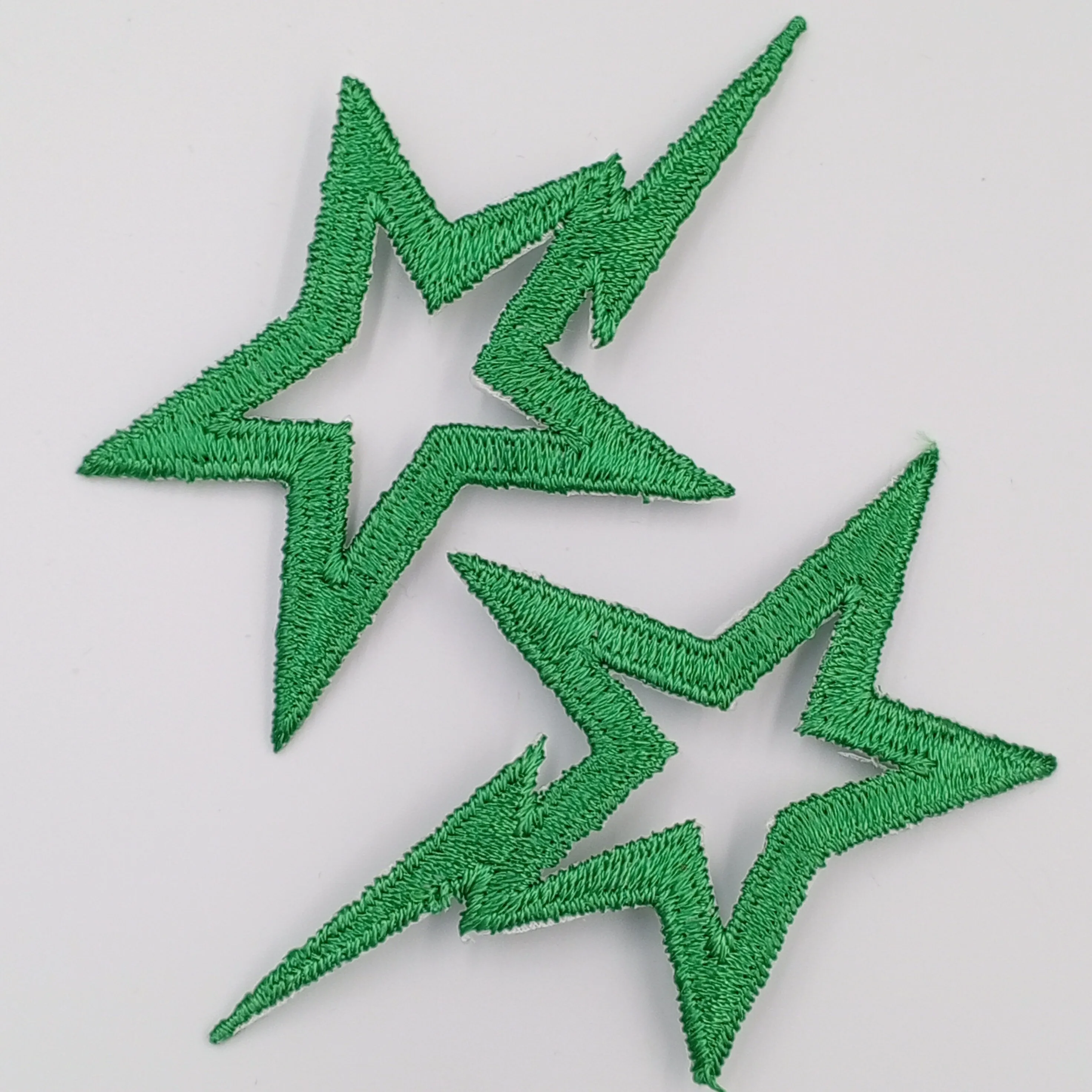 Streaking Stars Iron on Patch Green Shooting Star appliques VINTAGE Patches for T-Shirts, Jeans, Bags, Creative DIY Scrapbook Layouts #603