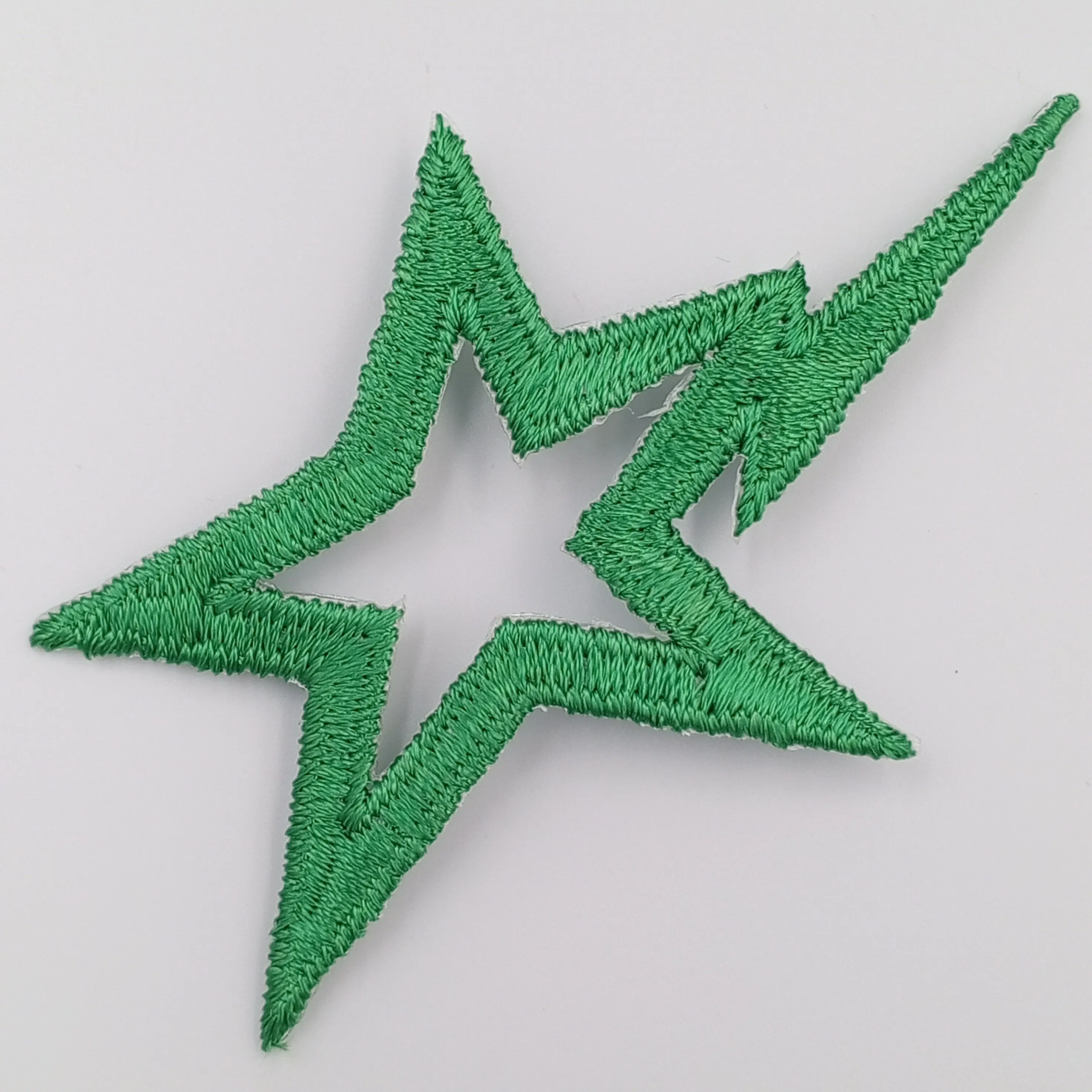 Streaking Stars Iron on Patch Green Shooting Star appliques VINTAGE Patches for T-Shirts, Jeans, Bags, Creative DIY Scrapbook Layouts #603