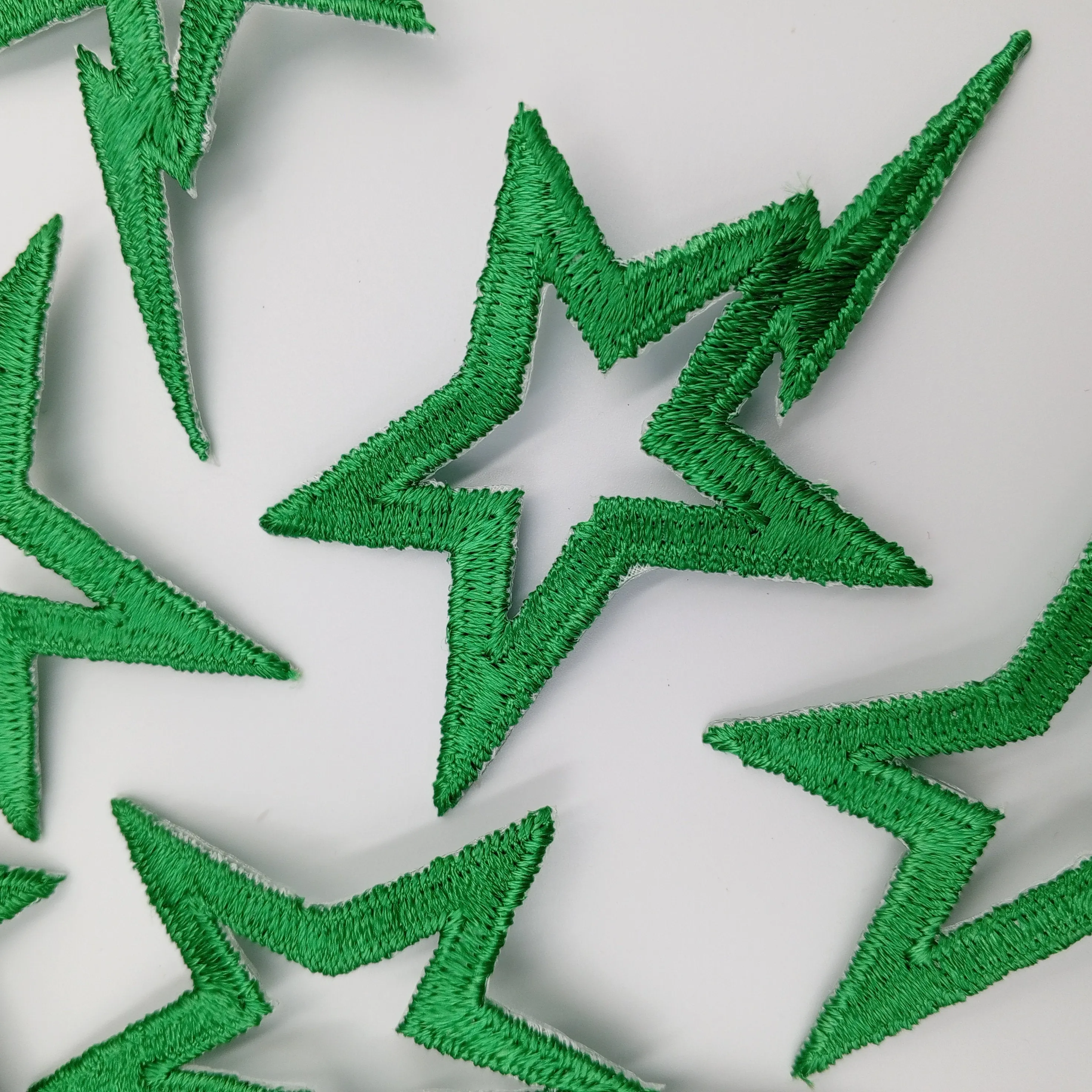 Streaking Stars Iron on Patch Green Shooting Star appliques VINTAGE Patches for T-Shirts, Jeans, Bags, Creative DIY Scrapbook Layouts #603