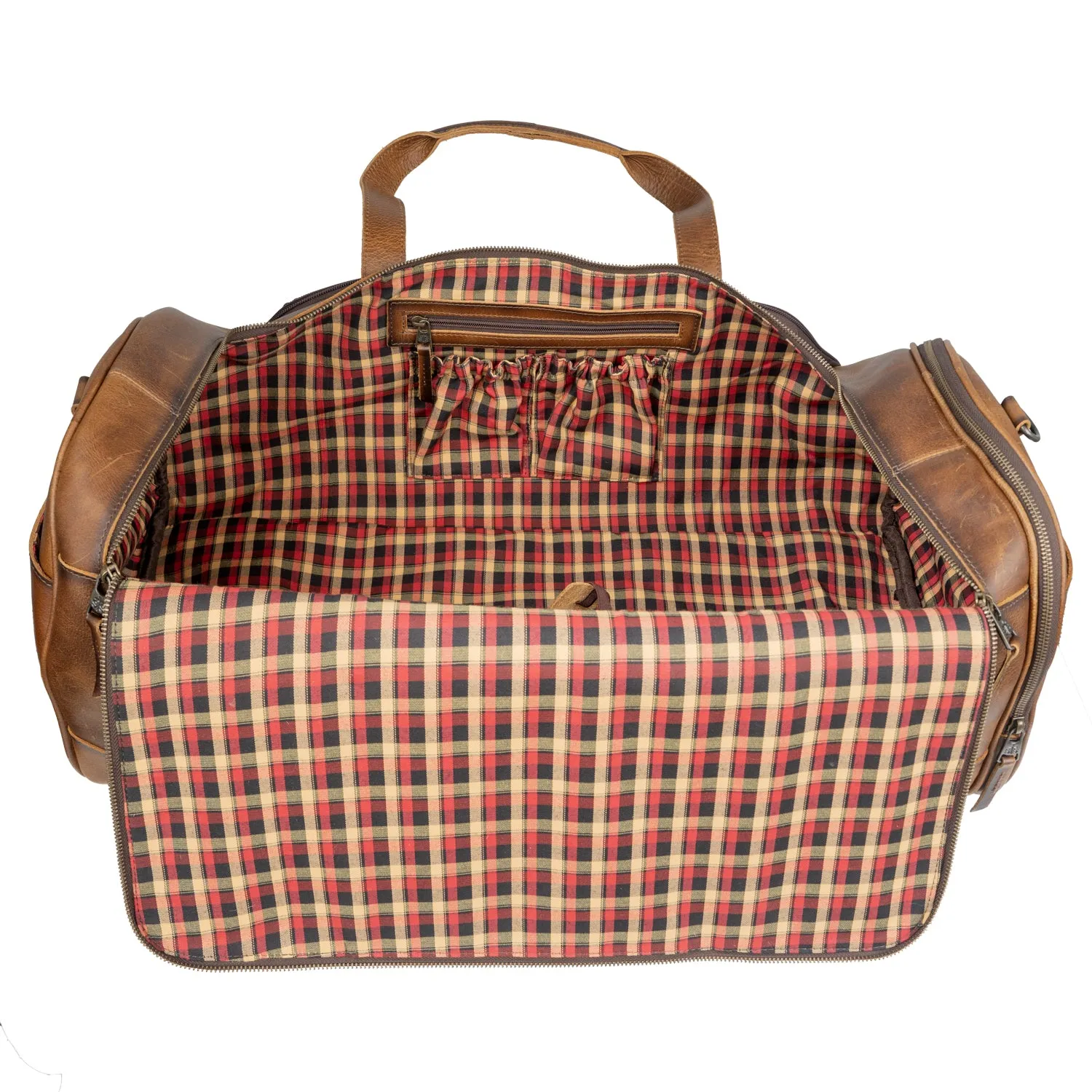 STS Ranchwear Unisex Tucson Duffle Rich Tan Leather Duffel Bag