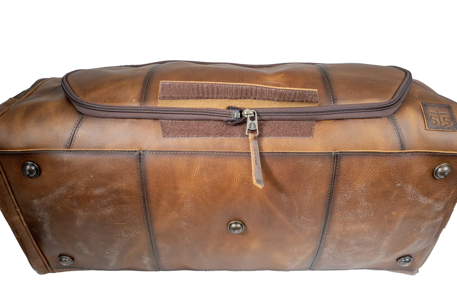 STS Ranchwear Unisex Tucson Duffle Rich Tan Leather Duffel Bag